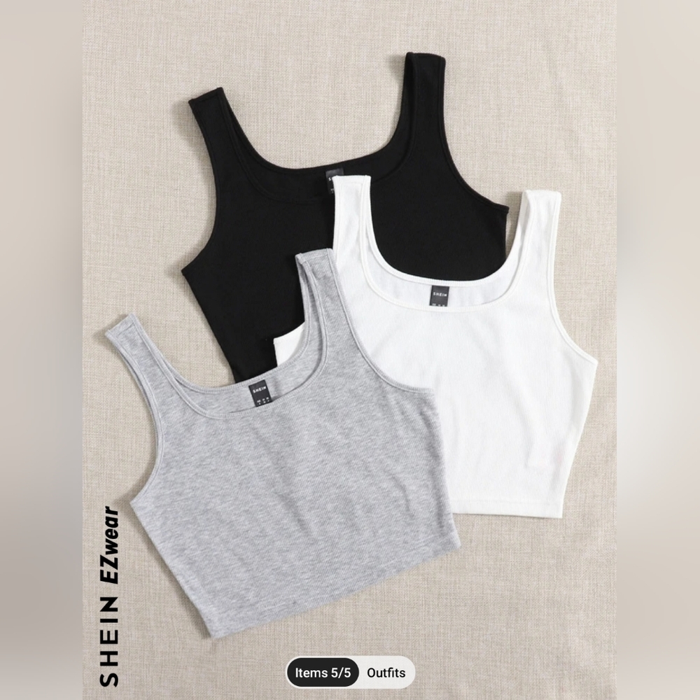 3 Pack Crop Tops NWOT